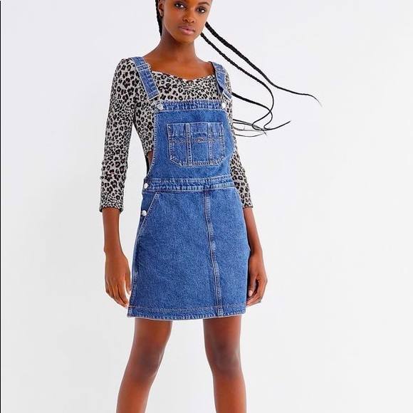 Tommy Jeans Denim Dungaree Mini Dress - Picture 1 of 3